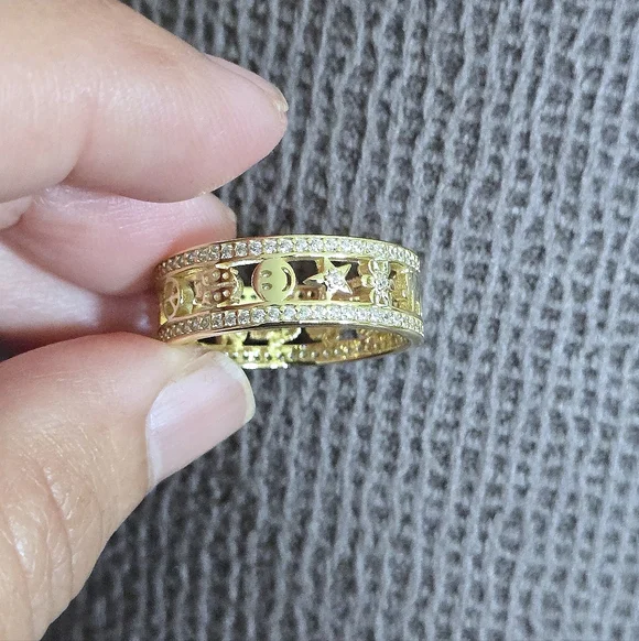 Neo Relique Gold💛 Double✌️ Band Ring💍 with Symbols - NIB - Picture 16 of 16